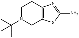 Thiazolo[5,4-c]pyridin-2-amine, 5-(1,1-dimethylethyl)-4,5,6,7-tetrahydro- 化学構造式