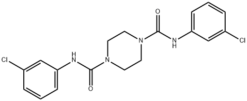 1-N,4-N-bis(3-chlorophenyl)piperazine-1,4-dicarboxamide Struktur