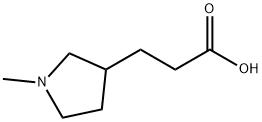 3-Pyrrolidinepropanoic acid, 1-methyl- 化学構造式