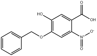 Benzoic acid, 5-hydroxy-2-nitro-4-(phenylmethoxy)- 化学構造式
