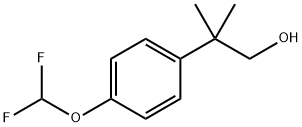 2-(4-(difluoromethoxy)phenyl)-2-methylpropan-1-ol 结构式