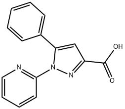 1H-Pyrazole-3-carboxylic acid, 5-phenyl-1-(2-pyridinyl)- Struktur