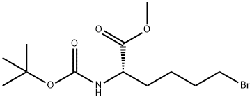 L-Norleucine, 6-bromo-N-[(1,1-dimethylethoxy)carbonyl]-, methyl ester Struktur