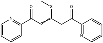 2-Pentene-1,5-dione, 3-(methylthio)-1,5-di-2-pyridinyl- 化学構造式