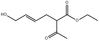 4-Hexenoic acid, 2-acetyl-6-hydroxy-, ethyl ester, (E)- (9CI),81925-68-0,结构式