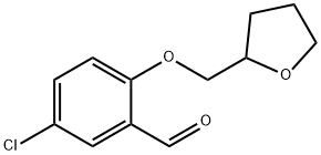 5-chloro-2-(oxolan-2-ylmethoxy)benzaldehyde Struktur