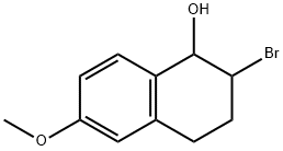 1-Naphthalenol, 2-bromo-1,2,3,4-tetrahydro-6-methoxy- Struktur