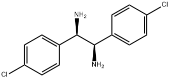 1,2-Ethanediamine, 1,2-bis(4-chlorophenyl)-, (1R,2R)-, 822519-90-4, 结构式