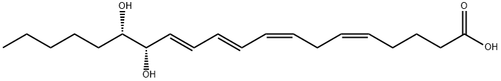 5,8,10,12-Eicosatetraenoic acid, 14,15-dihydroxy-, (5Z,8Z,10E,12E,14S,15S)- Structure