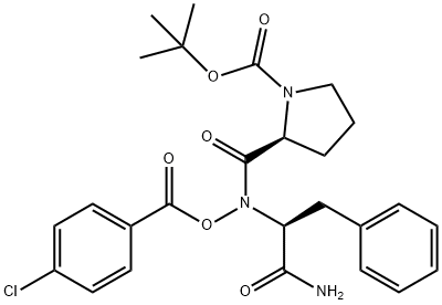 Boc-Pro-Phe-NHO-Bz-p-CI 结构式