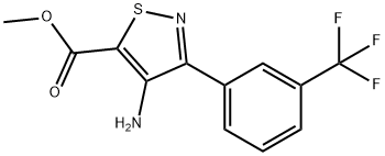 5-Isothiazolecarboxylic acid, 4-amino-3-[3-(trifluoromethyl)phenyl]-, methyl ester Struktur