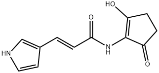2-Propenamide, N-(2-hydroxy-5-oxo-1-cyclopenten-1-yl)-3-(1H-pyrrol-3-yl)-, (2E)-,82659-06-1,结构式