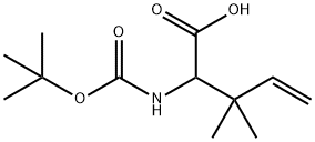 4-Pentenoic acid, 2-[[(1,1-dimethylethoxy)carbonyl]amino]-3,3-dimethyl- Structure