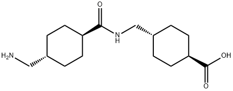 (trans)-4-(((trans)-4-(aminomethyl)cyclohexanecarboxamido)methyl) cyclohexanecarboxylic 结构式