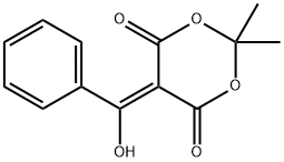 1,3-Dioxane-4,6-dione, 5-(hydroxyphenylmethylene)-2,2-dimethyl- 化学構造式