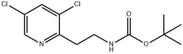 2-(3,5-Dichloro-pyridin-2-yl)-ethyl]-carbamic acid tert-butyl ester 结构式