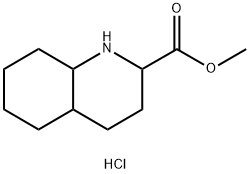 2-Quinolinecarboxylic acid, decahydro-, methyl ester, hydrochloride (1:1) Struktur