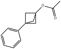 Bicyclo[1.1.1]pentan-1-ol, 3-phenyl-, 1-acetate Struktur
