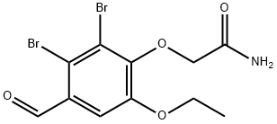 2-(2,3-dibromo-6-ethoxy-4-formylphenoxy)acetamide Struktur