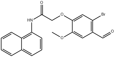 Acetamide, 2-(5-bromo-4-formyl-2-methoxyphenoxy)-N-1-naphthalenyl- Structure