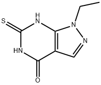 4H-Pyrazolo[3,4-d]pyrimidin-4-one, 1-ethyl-1,5,6,7-tetrahydro-6-thioxo- Struktur