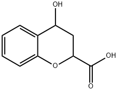 2H-1-Benzopyran-2-carboxylic acid, 3,4-dihydro-4-hydroxy- Struktur