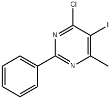 4-Chloro-5-iodo-6-methyl-2-phenylpyrimidine,83410-17-7,结构式