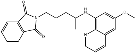 1H-Isoindole-1,3(2H)-dione, 2-[4-[(6-methoxy-8-quinolinyl)amino]pentyl]- Struktur