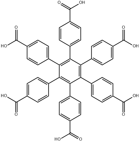 3',4',5',6'-tetrakis(4-carboxyphenyl)-[1,1':2',1''-Terphenyl]-4,4''-dicarboxylic acid Struktur