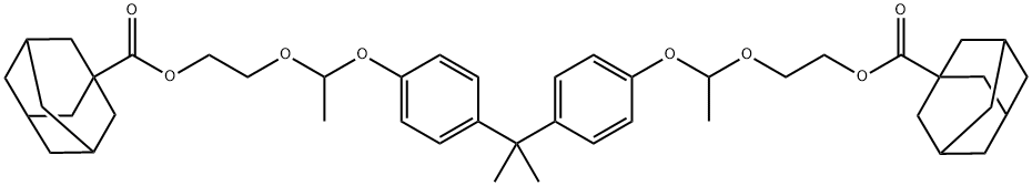 Tricyclo[3.3.1.13,7]decane-1-carboxylic acid, 1,1'-[(1-methylethylidene)bis(4,1-phenyleneoxyethylideneoxy-2,1-ethanediyl)] ester Structure