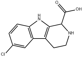 1H-Pyrido[3,4-b]indole-1-carboxylic acid, 6-chloro-2,3,4,9-tetrahydro- Struktur