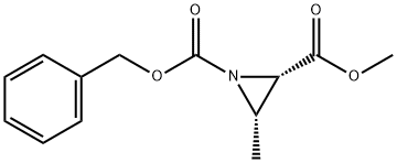 1,2-Aziridinedicarboxylic acid, 3-methyl-, 2-methyl 1-(phenylmethyl) ester, (2S,3S)- 结构式