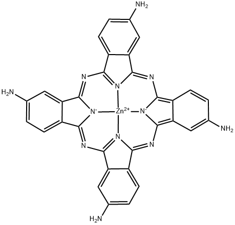 Zinc, [29H,31H-phthalocyanine-2,9,16,23-tetraminato(2-)-κN29,κN30,κN31,κN32]-, (SP-4-1)- Structure