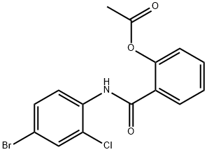 2-((4-bromo-2-chlorophenyl)carbamoyl)phenyl acetate Structure