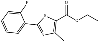 5-Thiazolecarboxylic acid, 2-(2-fluorophenyl)-4-methyl-, ethyl ester Structure