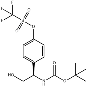 trifluoromethanesulfonic acid 4-((R)-1-tert-butoxycarbonylamino-2-hydroxyethyl)phenyl ester,843673-72-3,结构式