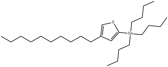 Stannane, tributyl(4-decyl-2-thienyl)- Structure