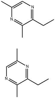 2-Ethyl-3,5-dimethylpyrazine compound with 3-ethyl-2,5-dimethylpyrazine,84561-41-1,结构式