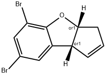 3H-Cyclopenta[b]benzofuran, 5,7-dibromo-3a,8b-dihydro-, (3aR,8bR)-rel- Structure