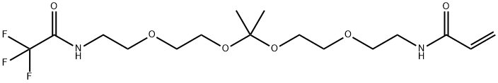 2-Propenamide, N-(16,16,16-trifluoro-7,7-dimethyl-15-oxo-3,6,8,11-tetraoxa-14-azahexadec-1-yl)-,847042-83-5,结构式