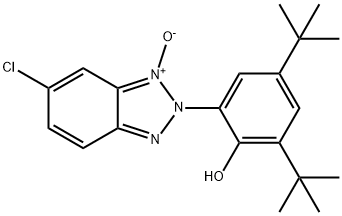 Phenol, 2-(6-chloro-1-oxido-2H-benzotriazol-2-yl)-4,6-bis(1,1-dimethylethyl)- Struktur