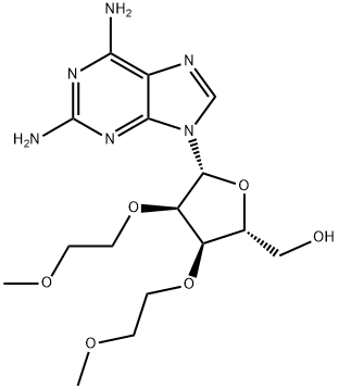 2-Amino-2',3'-bis-O-(2-methoxyethyl) adenosine Structure