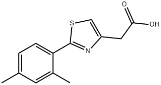 2-[2-(2,4-二甲基苯基)-1,3-噻唑-4-基]乙酸,847744-16-5,结构式