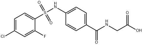 2-{[4-(4-氯-2-氟苯磺酰胺)苯基]甲酰胺}乙酸,847751-79-5,结构式