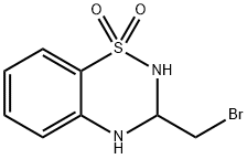 3-(Bromomethyl)-3,4-dihydro-2H-benzo[e][1,2,4]thiadiazine 1,1-dioxide, 848187-60-0, 结构式