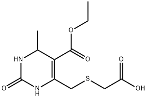 2-({[5-(ethoxycarbonyl)-6-methyl-2-oxo-1,2,3,6-tetrahydropyrimidin-4-yl]methyl}sulfanyl)acetic acid Structure