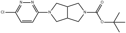 Pyrrolo[3,4-c]pyrrole-2(1H)-carboxylic acid, 5-(6-chloro-3-pyridazinyl)hexahydro-, 1,1-dimethylethyl ester 结构式