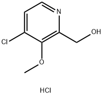 2-Pyridinemethanol, 4-chloro-3-methoxy-, hydrochloride (1:1) 化学構造式