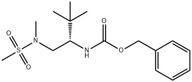 N-{2-[(Benzyloxy)carbonyl]amino-3,3-dimethylbutyl}-N-methylmethanesulfonamide 化学構造式