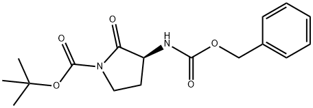 1-Pyrrolidinecarboxylic acid, 2-oxo-3-[[(phenylmethoxy)carbonyl]amino]-, 1,1-dimethylethyl ester, (3S)-